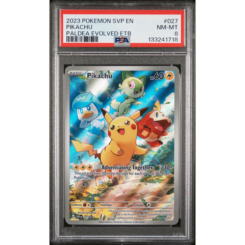 2023 POKEMON PIKACHU PALDEA EVOLVED ELITE TRAINER BOX SVP027 PSA 8