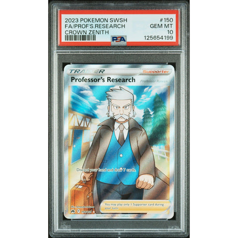 2023 POKEMON CROWN ZENITH PROFESSOR'S RESEARCH 150/159 PSA 10