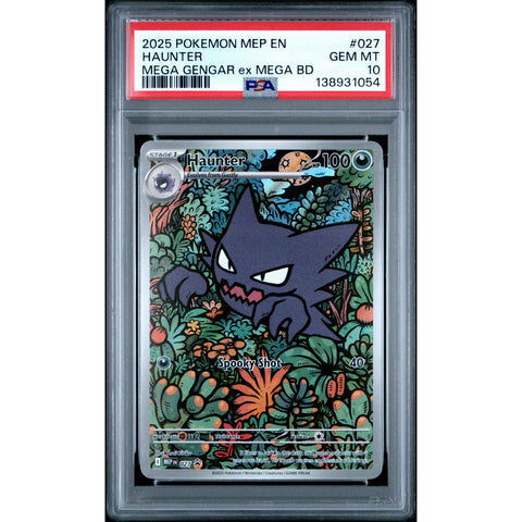 2025 POKEMON HAUNTER MEGA GENGAR EX MEGA BATTLE DECK MEP027 PSA 10