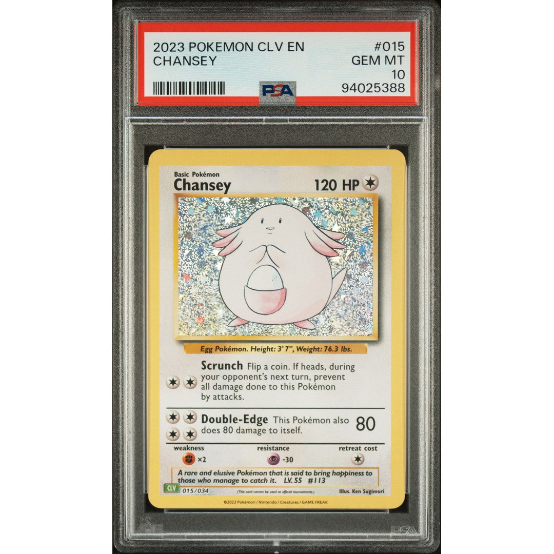2023 POKEMON CLASSIC COLLECTION 015/034 CHANSEY PSA 10 – Kollecter