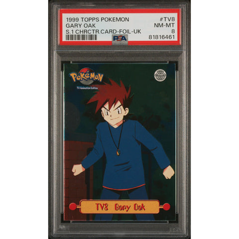 1999 POKEMON TOPPS SERIES 1 GARY OAK FOIL TV8 PSA 8