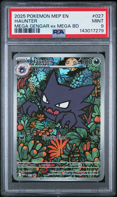2029 POKEMON HAUNTER MEGA GENGAR EX BATTLE DECK MEP 027 PSA 9