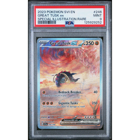 2023 POKEMON SCARLET & VIOLET GREAT TUSK EX 246/198 PSA 9