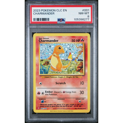 2023 POKEMON CLASSIC COLLECTION CHARMANDER 001/034 PSA 8