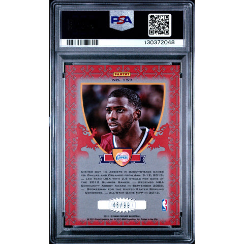 2012 PANINI PANINI CRUSADE PRIZM CHRIS PAUL RED & GOLD 157 PSA 10