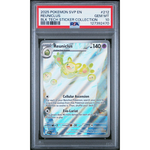 2025 POKEMON PROMO REUNICLUS TECH STICKER COLLECTION SVP212 212/086 PSA 10