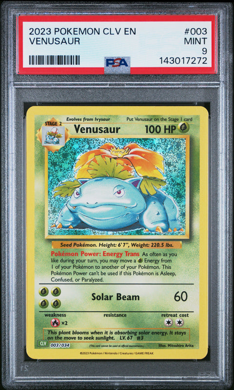 2023 POKEMON VENUSAUR CLV 003/034 PSA 9