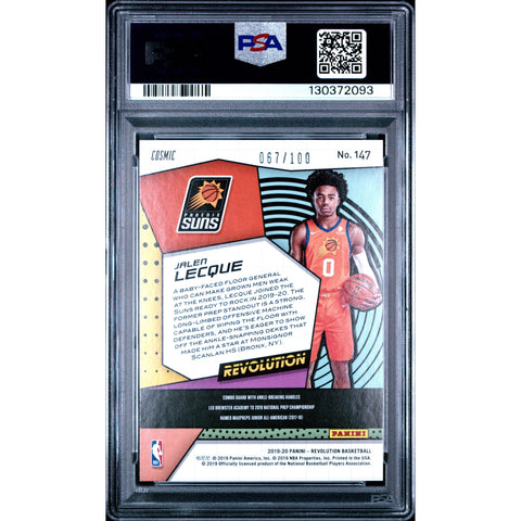 2019 PANINI REVOLUTION JALEN LECQUE COSMIC 147 PSA 9