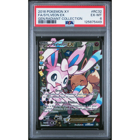 2016 POKEMON GENERATION SYLVEON EX RADIANT COLLECTION RC32/RC32 PSA 6