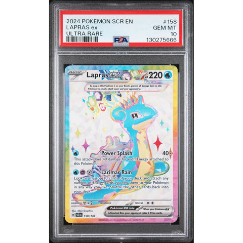 2024 POKEMON SCR EN-STELLAR CROWN LAPRAS EX ULTRA RARE 158/142 PSA 10