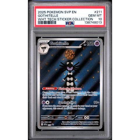 2025 POKEMON GOTHITELLE WHITE FLARE TECH STICKER COLLECTION SVP211 PSA 10