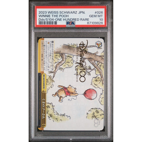2023 WEISS SCHWARZ JPN WINNIE THE POOH ONE HUNDRED PSA 10