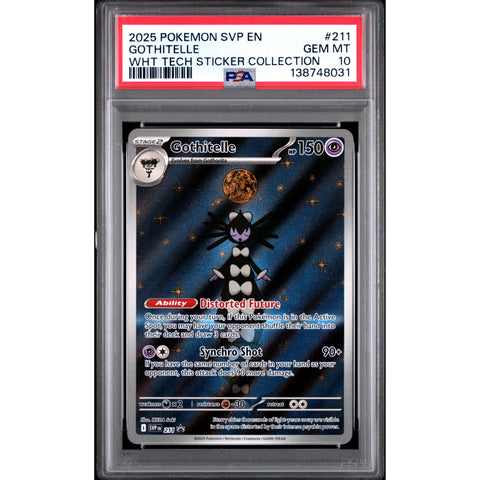 2025 POKEMON GOTHITELLE WHITE FLARE TECH STICKER COLLECTION SVP211 PSA 10
