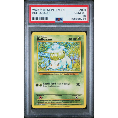 2023 POKEMON CLASSIC COLLECTION BULBASAUR 001/034 PSA 10
