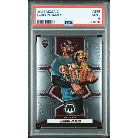 2021 PANINI PANINI MOSAIC LEBRON JAMES 298 PSA 9