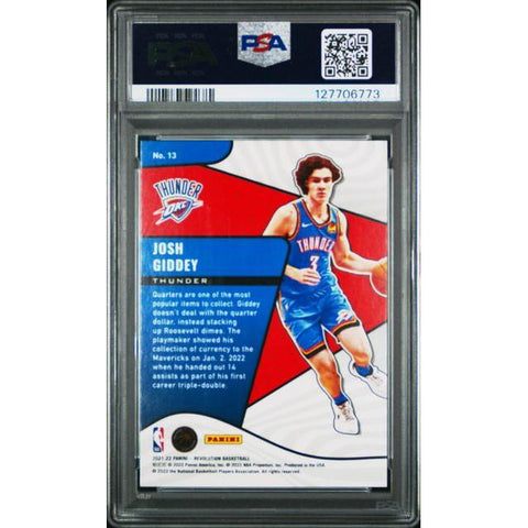 2021 PANINI REVOLUTION ROOKIE JOSH GIDDEY 13 PSA 9