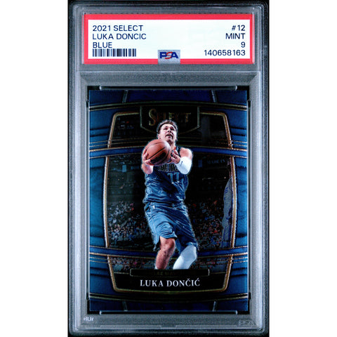 2021 PANINI PANINI SELECT LUKA DONCIC BLUE 12 PSA 9