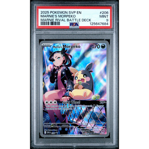 2025 POKEMON BLACK STAR PROMO MARNIE'S MORPEKO SVP206 PSA 9