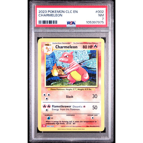 2023 POKEMON CLASSIC COLLECTION CHARMELEON 002/034 PSA 7