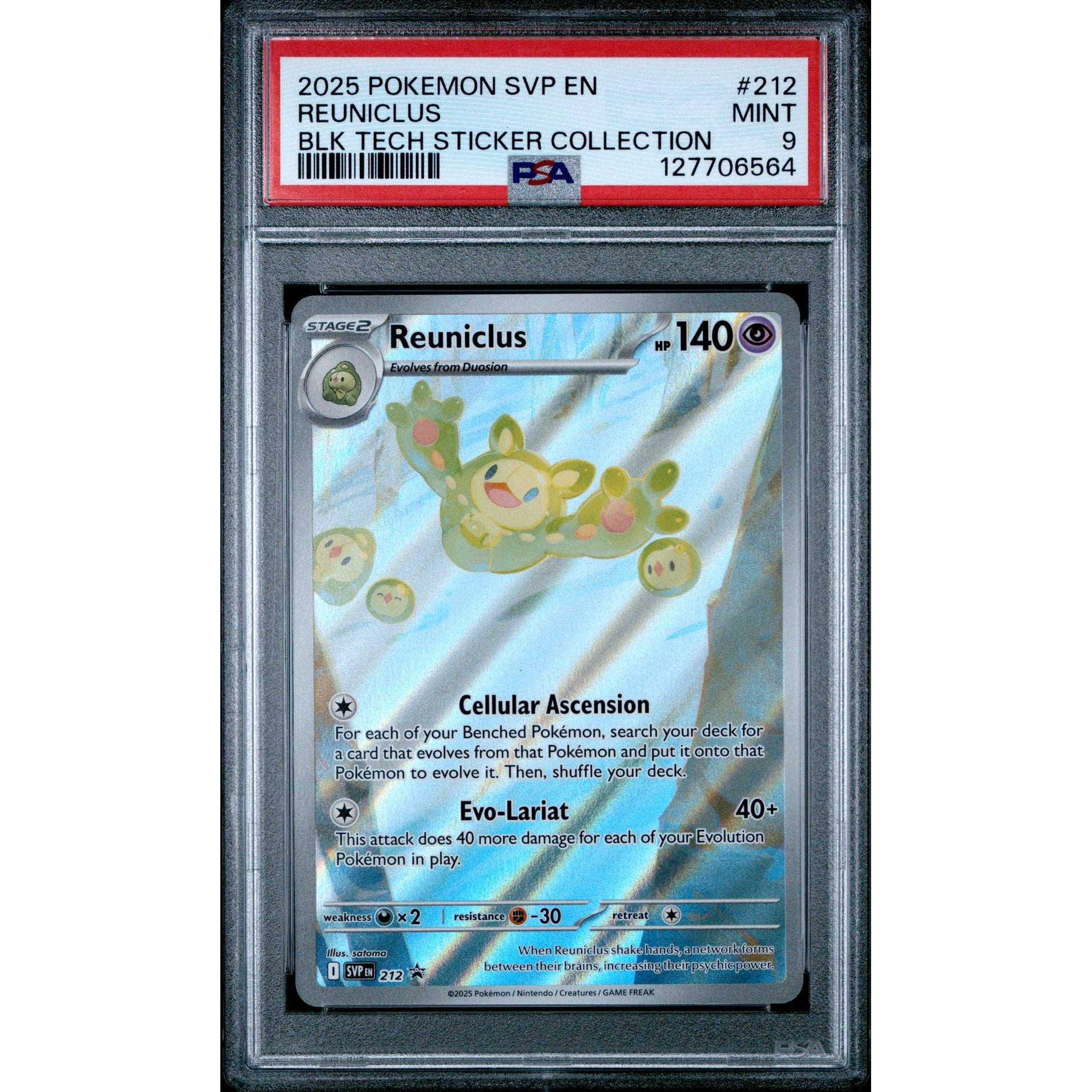 2025 POKEMON PROMO REUNICLUS TECH STICKER COLLECTION SVP212 PSA 9 ...