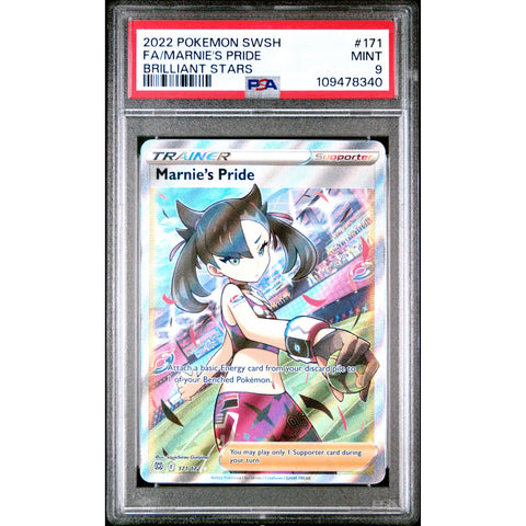 2022 POKEMON BRILLIANT STARS MARNIE'S PRIDE 171/172 PSA 9