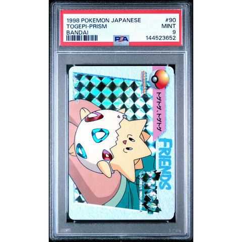 1998 POKEMON JAPANESE BANDAI CARDDASS VENDING TOGEPI PRISM 90 PSA 9