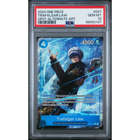 2024 ONE PIECE JPN 500 YEARS TRAFALGAR LAW OP07-047 PSA 10