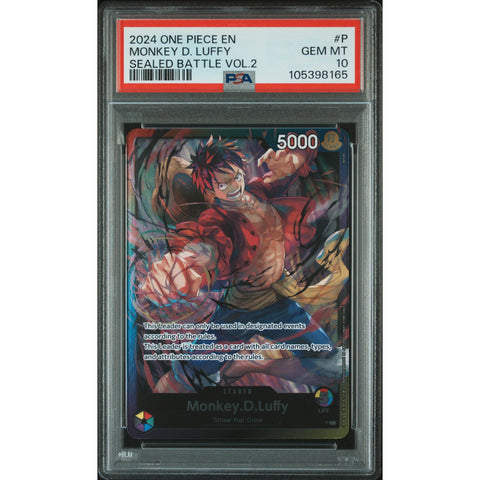 2024 ONE PIECE SEALED BATTLE VOLUME 2 MONKEY D.LUFFY P PSA 10