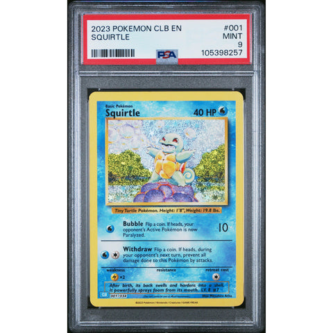 2023 POKEMON CLASSIC COLLECTION SQUIRTLE 001/034 PSA 9