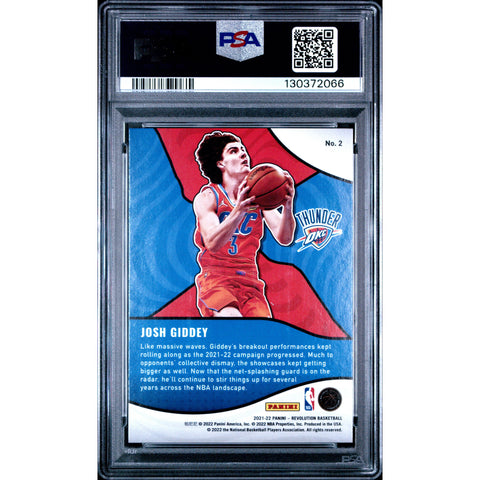 2021 PANINI PANINI REVOLUTION SHOCK WAVE JOSH GIDDEY 2 PSA 10