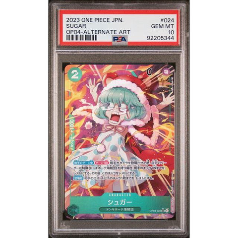 2023 ONE PIECE JPN OP04 SUGAR ALT ART OP04-024 PSA 10
