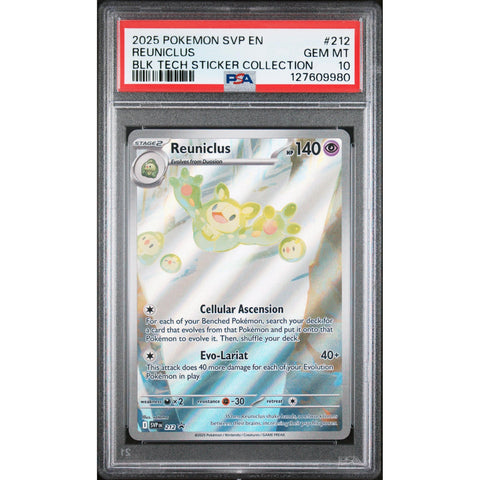 2025 POKEMON PROMO REUNICLUS TECH STICKER COLLECTION SVP212 PSA 10