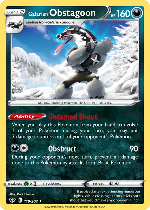 Galarian Obstagoon - 119/202