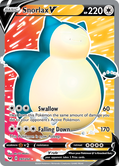 Snorlax V (Full Art) - 197/202